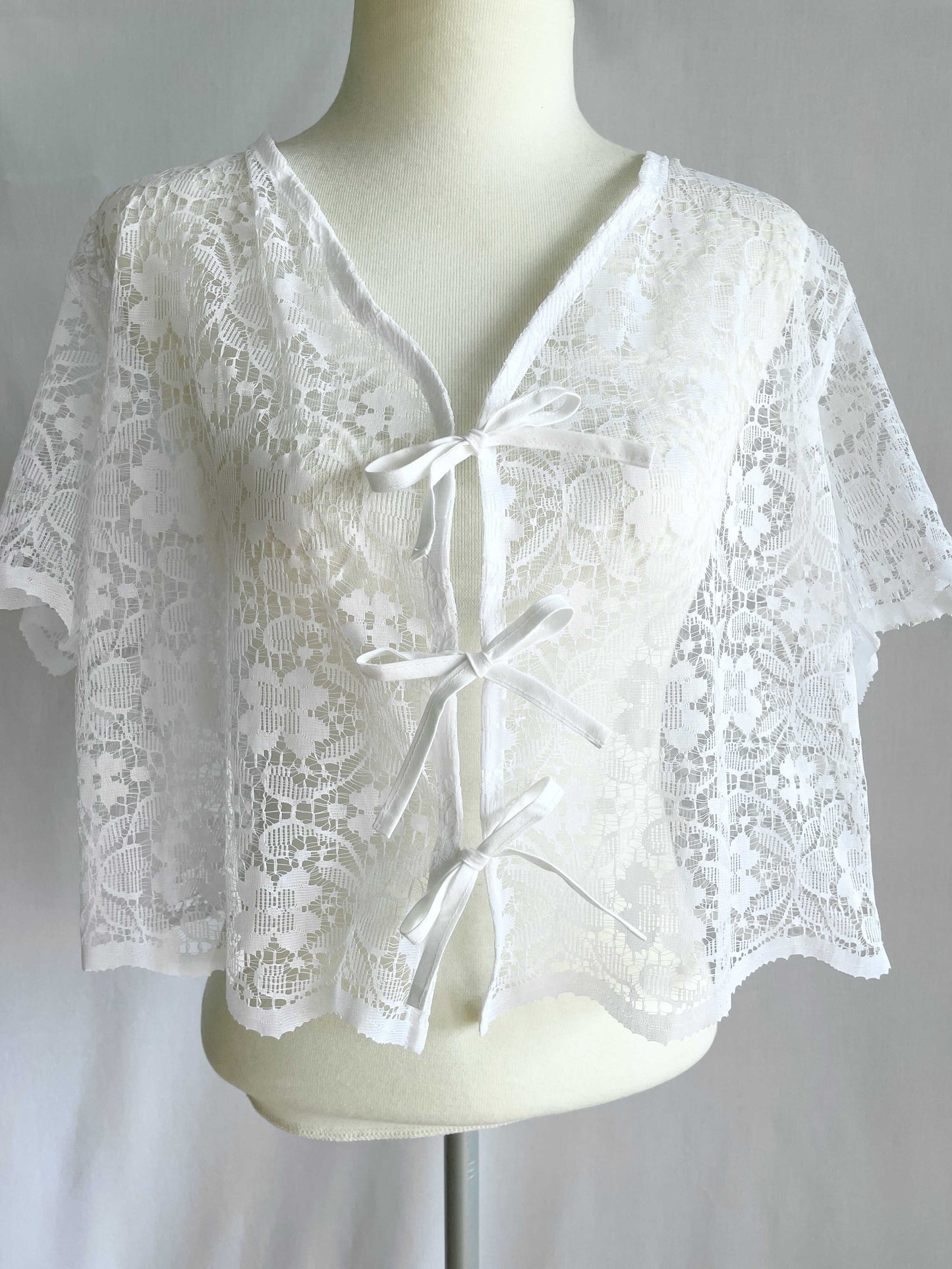 Bluse - Hvid blonde