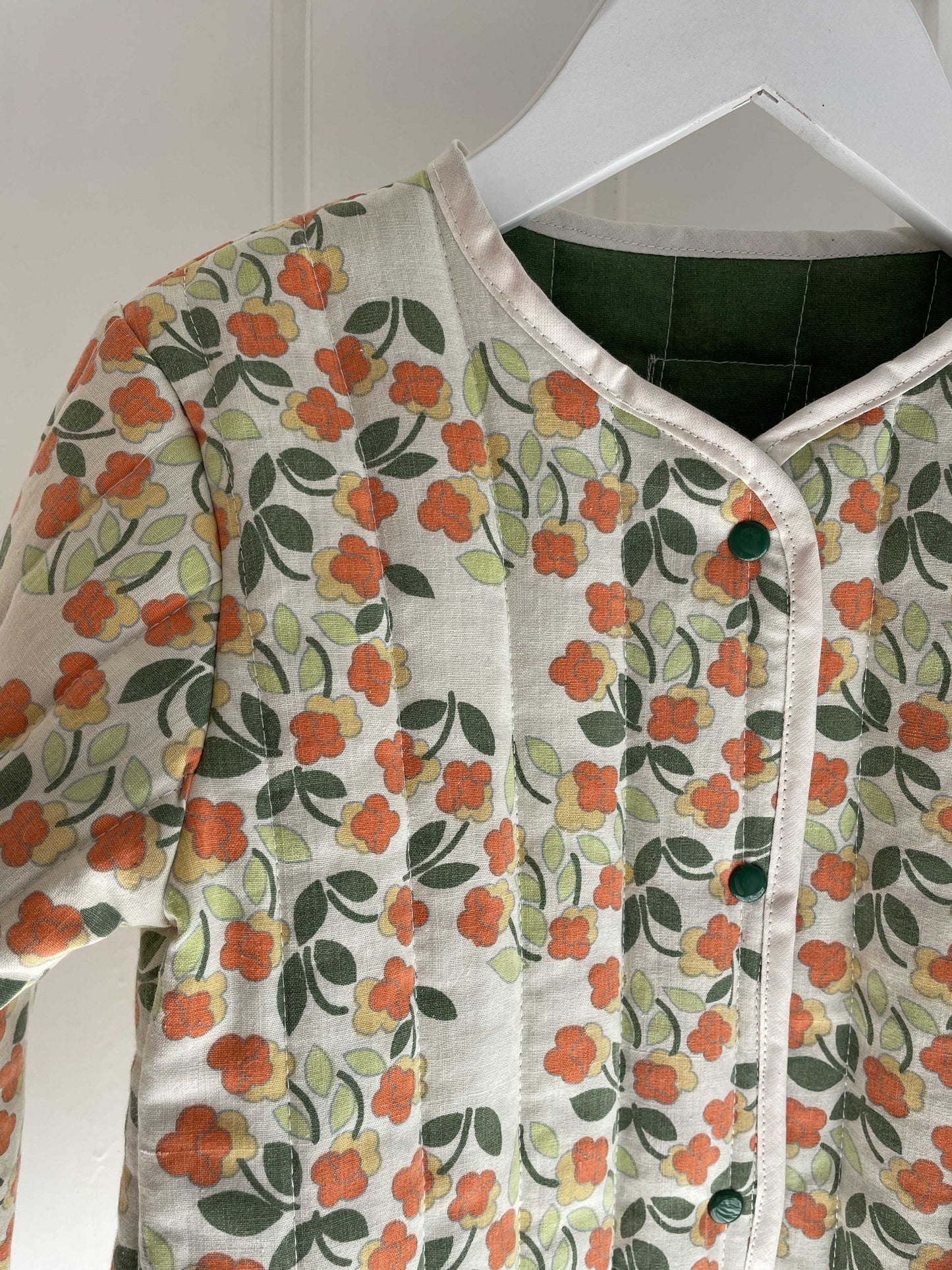 Jakke - Efterårsblomster str. 104 - 110