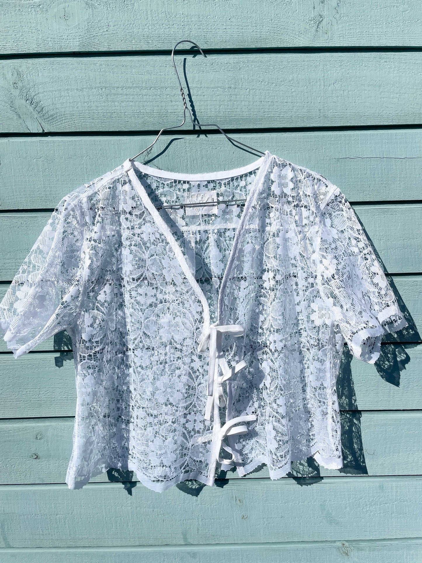 Bluse - Hvid blonde