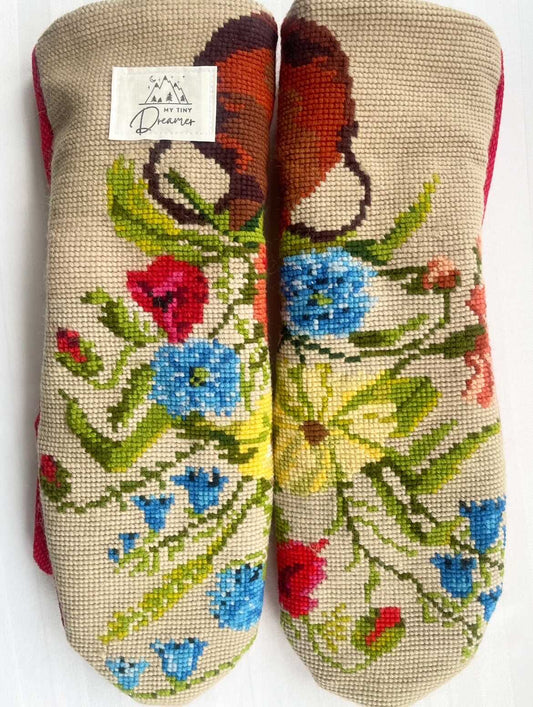 Luffer Røde med broderi