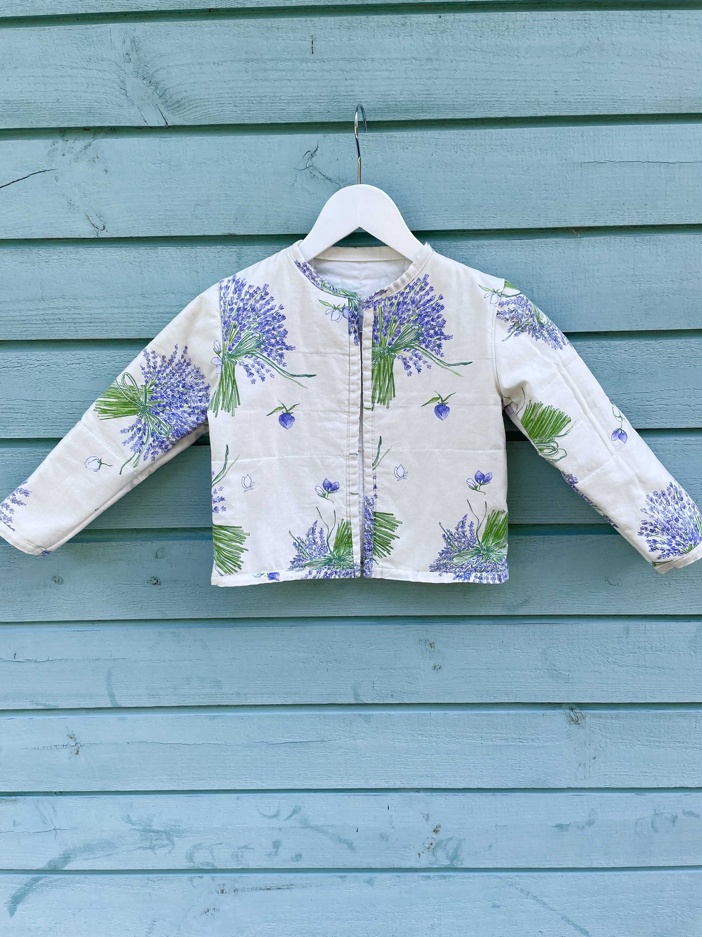 Jakke - Lilla blomster str. 98 - 104