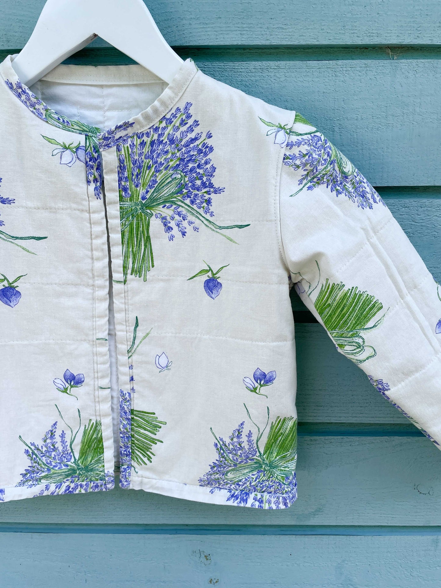 Jakke - Lilla blomster str. 98 - 104