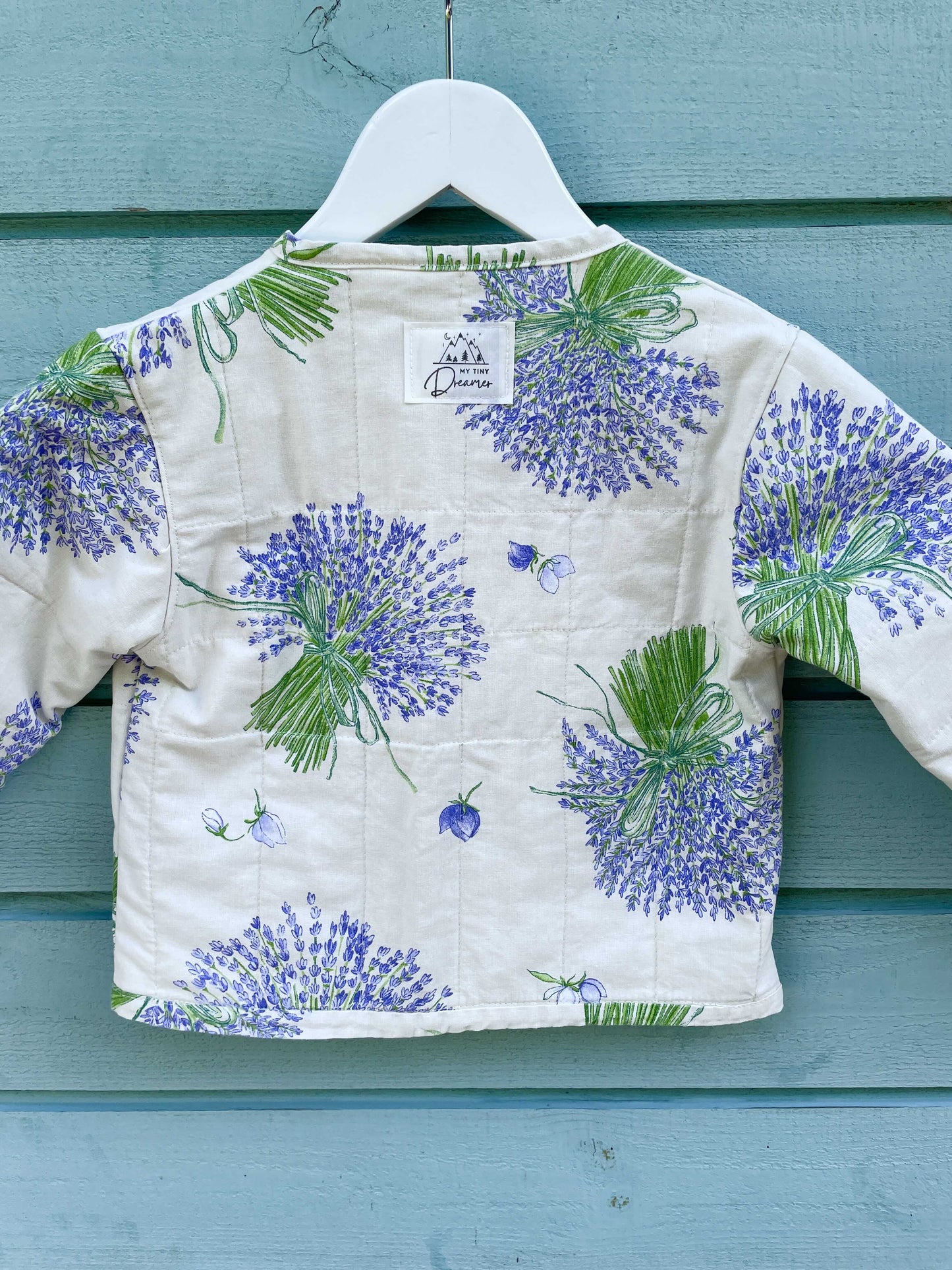 Jakke - Lilla blomster str. 98 - 104