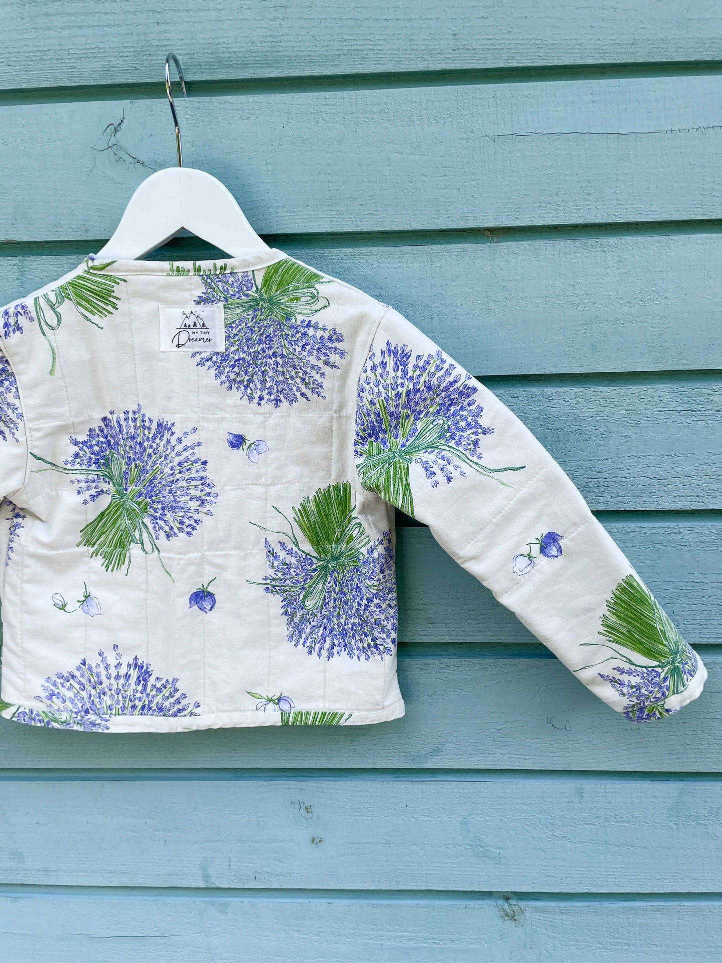 Jakke - Lilla blomster str. 98 - 104