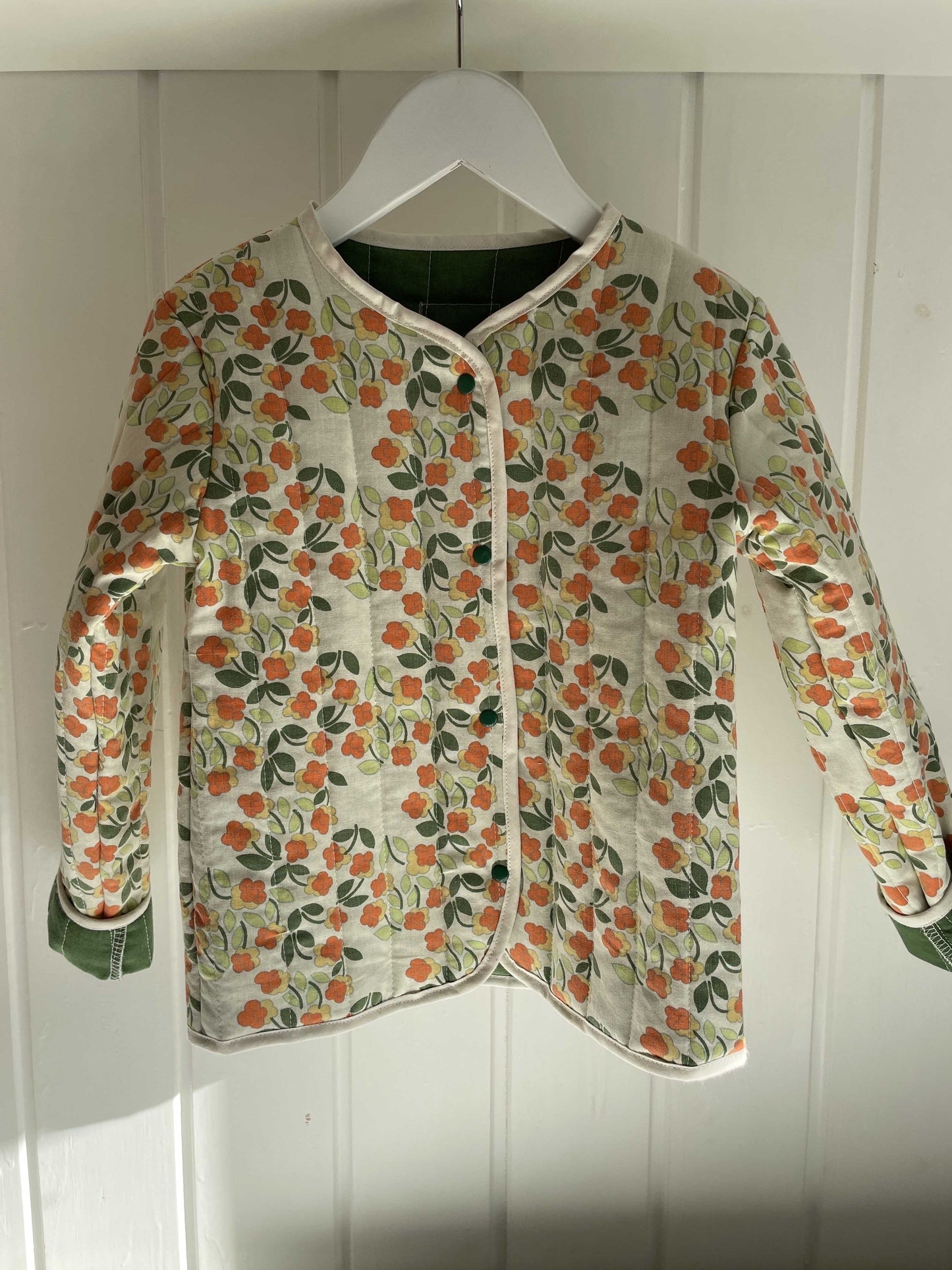 Jakke - Efterårsblomster str. 104 - 110