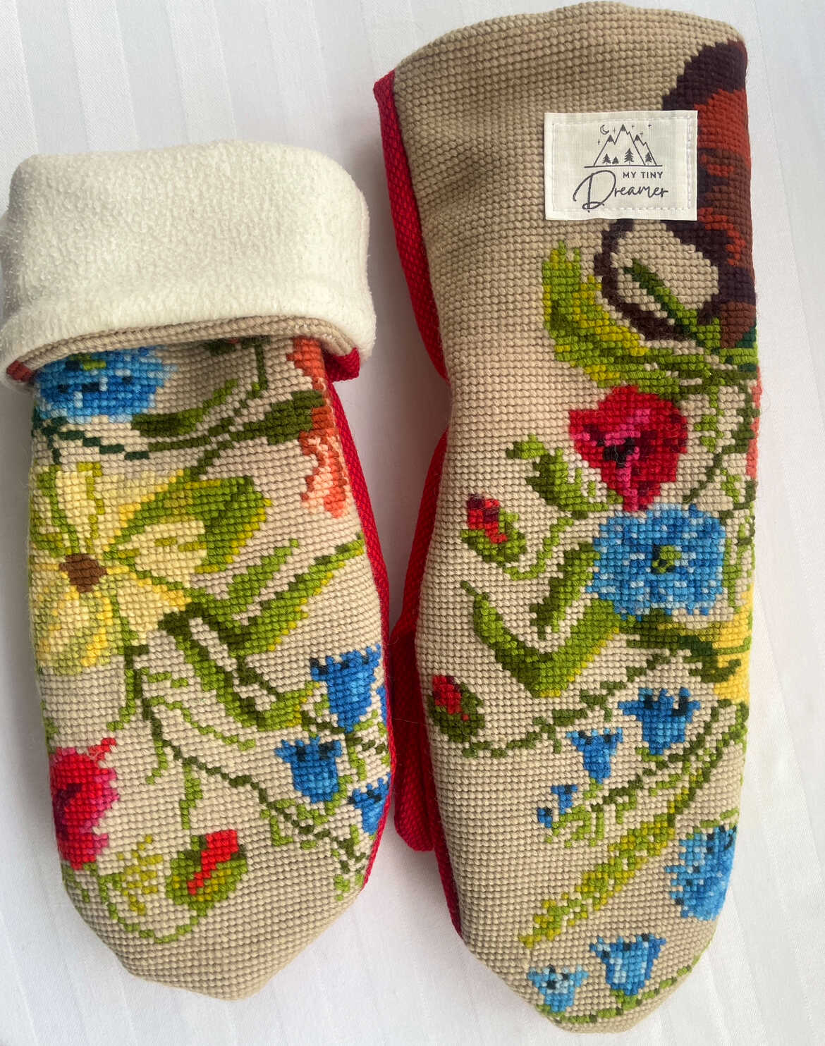 Luffer Røde med broderi