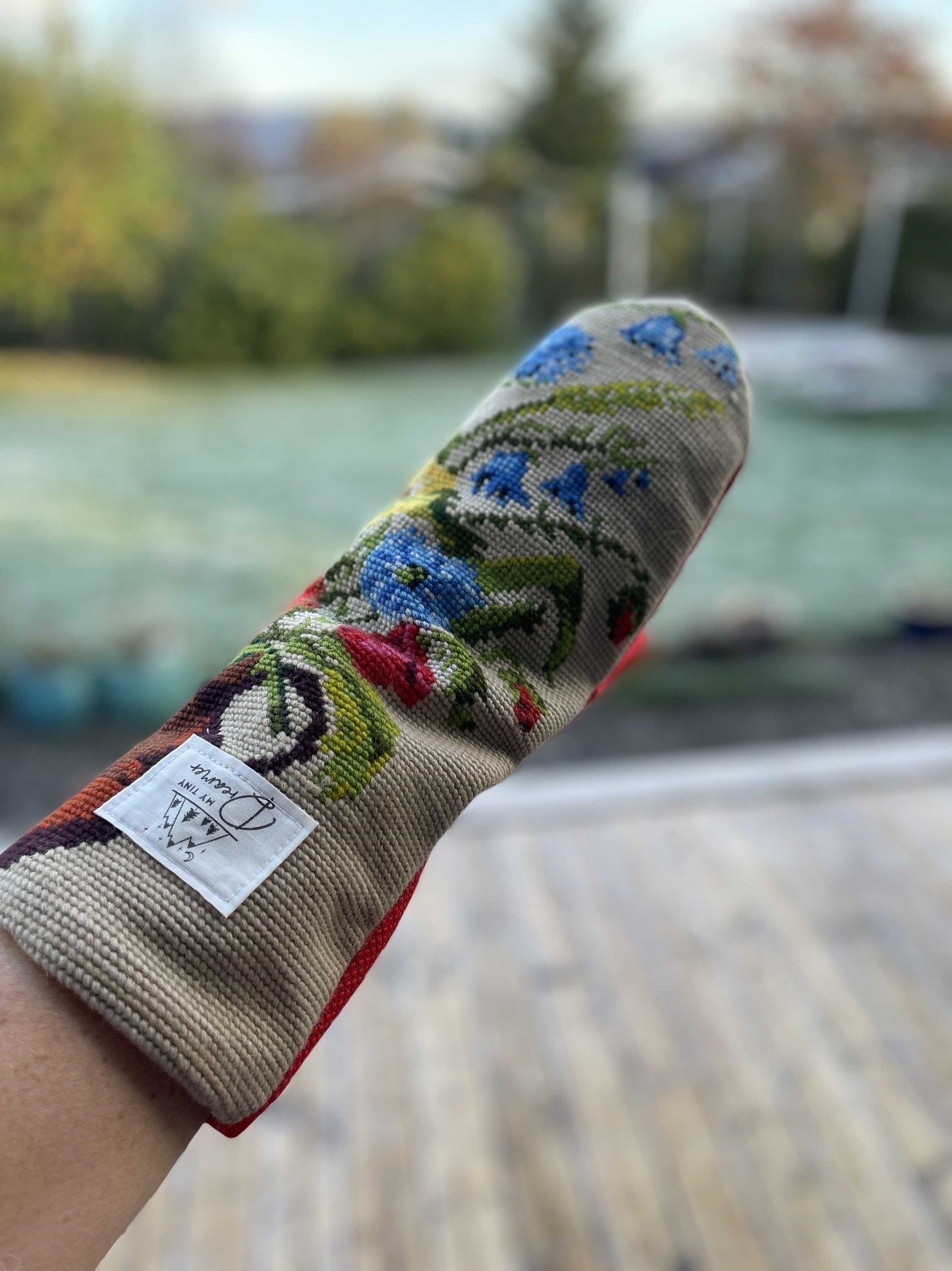 Luffer Røde med broderi