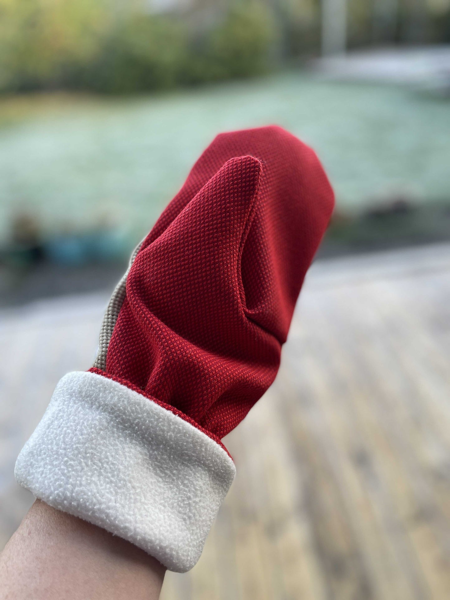 Luffer Røde med broderi